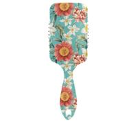 Fiori Narcisi Peonia Narciso Turchese spazzole lisce per soffiare Progettato cuoio capelluto massaggiatore spazzola per la crescita dei capelli con manico ergonomico cepillo para cabello rizado
