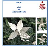 Fiori Natalizi Decorazioni per albero di natale vintage addobbi set 10 fiore