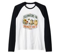 Fiori nel Miele Fuori Apicoltura Maglia con Maniche Raglan
