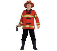 Fiori Paolo-Pompiere Costume Bambino, Rosso, L (7-9 anni), 61222.L