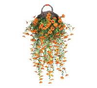 Fiori Pendenti Artificiali - Piante Faux | Piante False Resistenti | Fiori Di Gloria Del Mattino Artificiale | Gloria Del Mattino Falso | Greandery Di Piante Realistiche Coppia