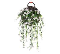 Fiori Pendenti Artificiali - Piante Faux | Piante False Resistenti | Fiori Di Gloria Del Mattino Artificiale | Gloria Del Mattino Falso | Greandery Di Piante Realistiche Coppia