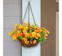 Fiori pensili artificiali in cesto fioriera pensile per prato patio balcone