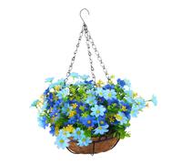 Fiori pensili artificiali in cesto fioriera pensile per prato patio balcone