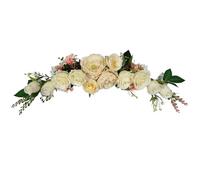 Fiori per Arco, OrgMemory Ghirlanda Fiori Artificiali, 60cm, Peonie Artificiali per Decorazioni, Ghirlanda Finti per Porte, Pareti, Decorazioni per la Casa (Champagne)