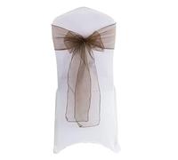 Fiori per sedie, Bows Chair Cover Sash,Chair Sashes Organza Bow Tie Ribbon Knot Cover Seat Back Belt for Hotel Banquet Country Wedding Party Event Dining Decoration-Red