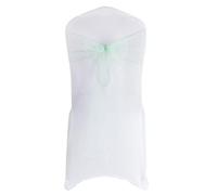 Fiori per sedie, Bows Chair Cover Sash,Chair Sashes Organza Bow Tie Ribbon Knot Cover Seat Back Belt for Hotel Banquet Country Wedding Party Event Dining Decoration-Red