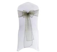 Fiori per sedie, Bows Chair Cover Sash,Chair Sashes Organza Bow Tie Ribbon Knot Cover Seat Back Belt for Hotel Banquet Country Wedding Party Event Dining Decoration-Red