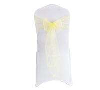 Fiori per sedie, Bows Chair Cover Sash,Chair Sashes Organza Bow Tie Ribbon Knot Cover Seat Back Belt for Hotel Banquet Country Wedding Party Event Dining Decoration-Red