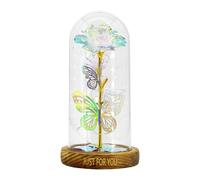 Fiori per sempre Preserved Flowers, 11,5 x 11,5 x 22 cm, decorazione romantica e luminosa, 11,5 x 11,5 x 22 cm, decorazione natalizia per San