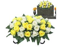 Fiori per tomba Decorazioni tomba con rose di seta per cimitero