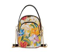 Fiori Primavera Narcisi fiore Oro trendy piccole borse a tracolla con multi tasche borsa per le madri