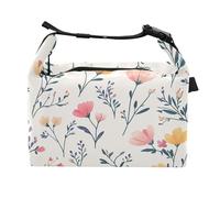 Fiori Primavera Orchidea Tulipani Neutri Bambini Borse Isolate Portatile Donna Lunch Box Bag per Ospedale Medico Personale