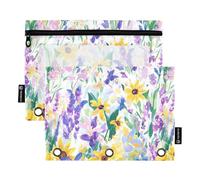 Fiori primaverili girasole iris bianco raccoglitore sacchetti anelli raccoglitore inserto per 3 anelli cartella con 3 fori per studenti cancelleria organizzatore Upplies