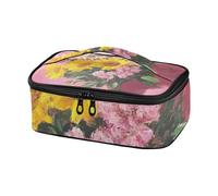 Fiori retrò con pittura a olio rosa sentire borsa per il pranzo per gli uomini borsa termica da viaggio ragazze scatole per il pranzo per ufficio Bolsa para el almuerzo