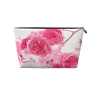 Fiori rosa, Borsa da toilette Borsa per trucco Borsa per cosmetici Borsa da toilette da viaggio portatile