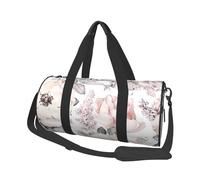 Fiori rosa, Borsone da viaggio di grande capacità Borsa rotonda Borsa da viaggio sportiva Borsa da viaggio Borsa da fitness