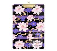 Fiori rosa e dorati personalizzano appunti accessori in plastica per classe di quinta elementare essenziali per insegnanti Dimensioni 9 x 12