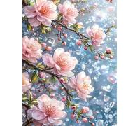 Fiori rosa Puzzle 1200 Pezzi per Adulti e Ragazzi, Puzzles Classico, Puzzle Adulti 1200 pezzi Gocce di pioggia, Decorazione Casa, Idea Regalo Creativa e Divertente, Intrattenimento Antistress 75x50cm