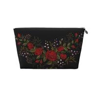 Fiori Rose Westernch, Borsa da toilette Borsa per trucco Borsa per cosmetici Borsa da toilette da viaggio portatile