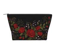 Fiori Rose Westernch, Borsa da toilette Borsa per trucco Borsa per cosmetici Borsa da toilette da viaggio portatile