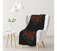 Fiori Rose Westernch,Coperta morbida, calda, anti-pilling, in flanella, peluche, 76 x 102 cm