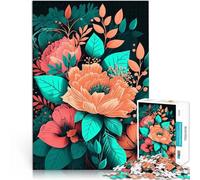 Fiori scuri Puzzle da 2000 pezzi per adolescenti Giocattoli che creano dipendenza e sfidano l'intelligenza del cervello Lista dei desideri con Babbo Natale 70x100cm