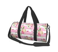 Fiori Strisce Rosa, Borsone da viaggio di grande capacità Borsa rotonda Borsa da viaggio sportiva Borsa da viaggio Borsa da fitness
