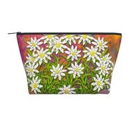 Fiori svizzeri della stella alpina, Borsa da toilette Borsa per trucco Borsa per cosmetici Borsa da toilette da viaggio portatile