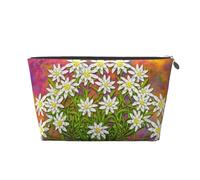 Fiori svizzeri della stella alpina, Borsa da toilette Borsa per trucco Borsa per cosmetici Borsa da toilette da viaggio portatile