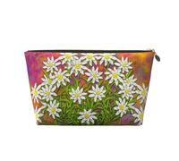 Fiori svizzeri della stella alpina, Borsa per il trucco Borsa per cosmetici Borsa da toilette da viaggio portatile Borsa da toilette