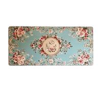Fiori Tappetino Mouse Annata Tappetino Mouse XXL 800x300 mm Mousepad Grande con Bordi Cuciti, Waterproof Mouse Pad, Maggiore Precisione e Velocità per Una Presa Stabile su Superfici Lisce j-824
