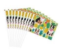fiori tropicali e corgi Stampa Facilitazione Bandiera palmare Parata leggera Decorazione per la casa Eventi Uso versatile