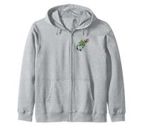 Fiori Tropicali Plumeria Verde Luppolo Ciliegie caffè Felpa con Cappuccio