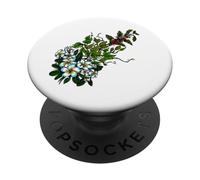 Fiori tropicali plumeria verde luppolo ciliegie caffè PopSockets PopGrip Adesivo