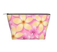 Fiori tropicali rosa e arancioni, Borsa da toilette Borsa per trucco Borsa per cosmetici Borsa da toilette da viaggio portatile