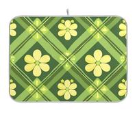 Fiori Verde Check Riutilizzabile Piatto Stuoia di asciugatura 18x24 Rettangolo Grande Cucina controsoffitto Decor Decorativo Home Decor Essentials