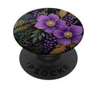 Fiori Viola Botanico Ornamentale Celestiale Accenti PopSockets PopGrip Adesivo