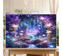 Fiori viola del paesaggio - Puzzle 1000 Pezzi - puzzle Fai da te, Intrattenimento Creativo, Puzzles Classico Arte,Regalo per Adulti dai 14 anni 75 x 50 cm