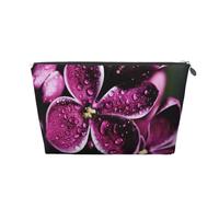 Fiori viola stampati, Borsa da toilette Borsa per trucco Borsa per cosmetici Borsa da toilette da viaggio portatile