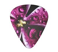 Fiori viola Stampati Plettri Chitarra Personalizzati 12 Pz Per Chitarra Acustica Chitarra Elettrica E Basso Bulk Chitarra Pick Taglia Unica