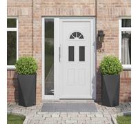 vidaXL Fioriera 2 PCS Nero 40 x 40 x 75 cm Acciaio, Scatola di Piantagione in Acciaio, Resistente, Rettangolare per Giardino e Terrazza, Decorazione Esterno