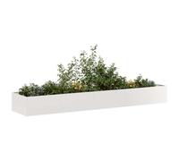 Fioriera 360x80x40 cm in Acciaio Inox, Elegant Large Raised Garden Planter Box for Outdoor Plants Flowers Herbs, Rustproof Stainless Steel with Open Bottom Design, for Balcony Patio Garden Decor
