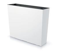 Fioriera 77x23x68cm | Fioriera in plastica, resistente agli agenti atmosferici e versatile | Fioriera ideale per balconi e interni | Fioriera dal design elegante | Bianco