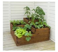 Fioriera 90x90 Orto Rialzato da Balcone Giardino Terrazzo Aiuola Vaso in Legno