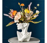 Fioriera a forma di busto in ceramica, per interni ed esterni, per decorare il giardino della casa, vaso di fiori, scultura artistica bonsai, fioriere decorative uniche