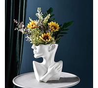 Fioriera a forma di busto in ceramica, per interni ed esterni, vaso decorativo per casa e giardino, scultura artistica unica per bonsai, perfetta per gli amanti delle piante