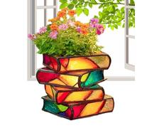 Fioriera a forma di libro, vaso da fiori a forma di libro, vaso decorativo da giardino a forma di libro, grazioso vaso da interni per gli amanti dei libri, supporto da scrivania per patio, balcone