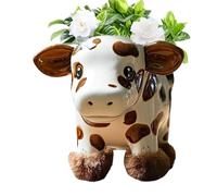 Fioriera a forma di mucca delle Highlands, grazioso vaso da fiori a forma di mucca delle Highland, per decorazione da giardino, regalo di Natale di compleanno per donne, decorazione per la casa, in