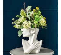 Fioriera a forma di testa di busto in ceramica, vaso da fiori per interni ed esterni, scultura decorativa per casa e giardino, vaso unico per bonsai, fioriere moderne per piante e fiori